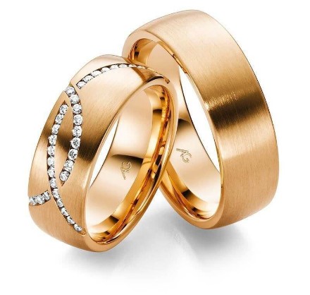 Gifteringer i rosé gull 14 kt, 7 mm. GERSTNER - 28522 Gifteringer i rosé gull 14 kt, 7 mm. GERSTNER - 28522