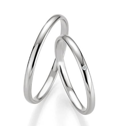 Gifteringer i hvitt gull 9 kt, 2 mm. BASIC SLIM - 14804303 Gifteringer i hvitt gull 9 kt, 2 mm. BASIC SLIM - 14804303