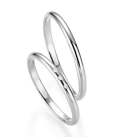 Gifteringer i hvitt gull 14 kt, 2 mm. BASIC SLIM - 48043050 Gifteringer i hvitt gull 14 kt, 2 mm. BASIC SLIM - 48043050