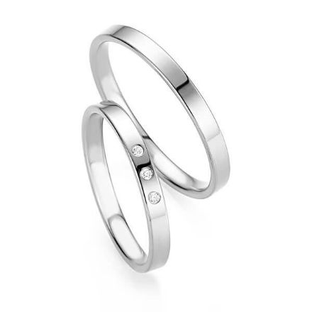 Gifteringer i hvitt gull 9 kt, 2.5 mm. BASIC SLIM - 148043130 Gifteringer i hvitt gull 9 kt, 2.5 mm. BASIC SLIM - 148043130