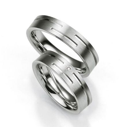 Samboerringer i sølv, 5.5 mm. SØLV MED DIAMANT - 4808001 Samboerringer i sølv, 5.5 mm. SØLV MED DIAMANT - 4808001