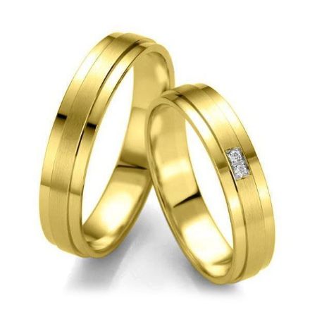 Gifteringer i gult gull 9kt, 4.5 mm. Slim  line - 248071439 Gifteringer i gult gull 9kt, 4.5 mm. Slim  line - 248071439