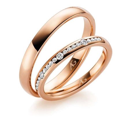 Gifteringer i rosé gull 14 kt, 2.5 mm. GERSTNER -28707 Gifteringer i rosé gull 14 kt, 2.5 mm. GERSTNER -28707