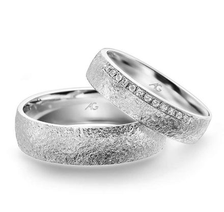 Gifteringer i hvitt gull 14 kt, 5 mm. GERSTNER -28674 Gifteringer i hvitt gull 14 kt, 5 mm. GERSTNER -28674