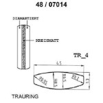 Skisse av gult gull 14 kt, 4.5 mm. Smart line - 4807014