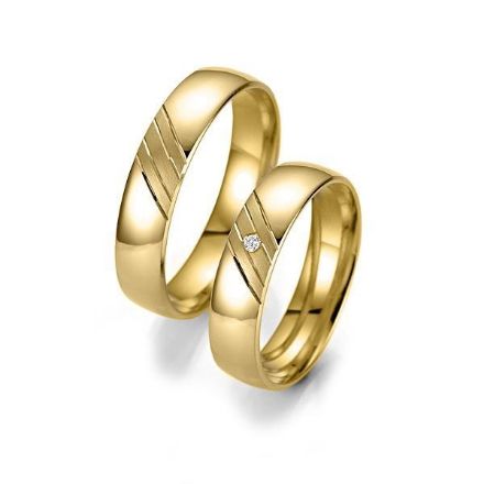 Gifteringer i gult gull 14 kt, 5 mm. Smart line - 4807015 Gifteringer i gult gull 14 kt, 5 mm. Smart line - 4807015