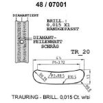 Skisse av hvitt gull 14 kt, 4.5 mm. Smart line - 48070010