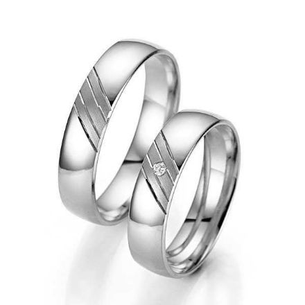 Gifteringer i hvitt gull 14 kt, 5 mm. Smart line - 48070150 Gifteringer i hvitt gull 14 kt, 5 mm. Smart line - 48070150