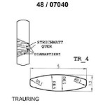 Skisse av gult gull 14 kt, 5 mm. Smart line - 48070400