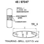 Skisse av gult gull 14 kt, 5 mm. Smart line - 48070470