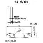 Skisse av gult gull 14 kt, 6.5 mm. Smart line - 48070960