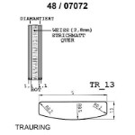 Skisse av gull 14 kt, 5 mm. Smart line - 48070720