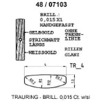 Skisse av hvitt og gult gull 14 kt, 4 mm. Smart line - 4807103