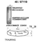 Skisse av hvitt og gult gull 14 kt, 5 mm. Smart line - 4807119