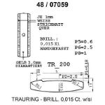 Skisse av hvitt og gult gull 14 kt, 5 mm. Smart line - 4807059