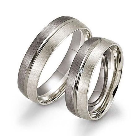 Gifteringer i palladium 500 & hvitt gull 9 kt, 6 mm. GERSTNER - 128200 Gifteringer i palladium 500 & hvitt gull 9 kt, 6 mm. GERSTNER - 128200