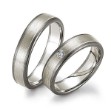 Gifteringer i palladium 500 & hvitt gull 9 kt, 5 mm. GERSTNER - 128208