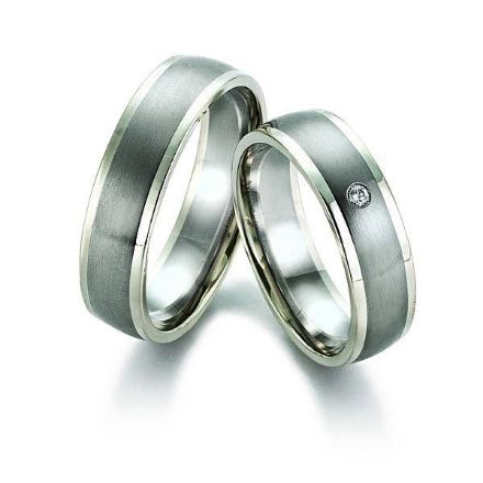 Gifteringer i palladium 500 & hvitt gull 9 kt, 6 mm. GERSTNER - 128349 Gifteringer i palladium 500 & hvitt gull 9 kt, 6 mm. GERSTNER - 128349