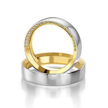 Gifteringer i gult & hvitt gull 14kt fra Breuning. DESIGN RINGER - 4805221 Gifteringer i gult & hvitt gull 14kt fra Breuning. DESIGN RINGER - 4805221