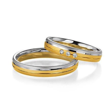 Gifteringer i hvitt & gult gull 9 kt, 3.5 mm. BASIC LIGHT - 14805633 Gifteringer i hvitt & gult gull 9 kt, 3.5 mm. BASIC LIGHT - 14805633