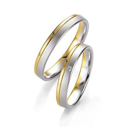 Gifteringer i hvitt & gult gull 9 kt, 3.5 mm. BASIC LIGHT - 14805635 Gifteringer i hvitt & gult gull 9 kt, 3.5 mm. BASIC LIGHT - 14805635