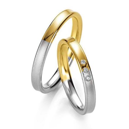 Gifteringer i hvitt & gult gull 9 kt, 3 mm. BASIC LIGHT - 14805639 Gifteringer i hvitt & gult gull 9 kt, 3 mm. BASIC LIGHT - 14805639