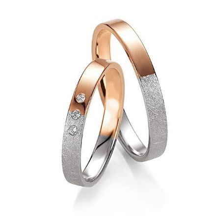 Gifteringer i hvitt & rødt gull 9 kt, 3 mm. BASIC LIGHT - 14805647 Gifteringer i hvitt & rødt gull 9 kt, 3 mm. BASIC LIGHT - 14805647