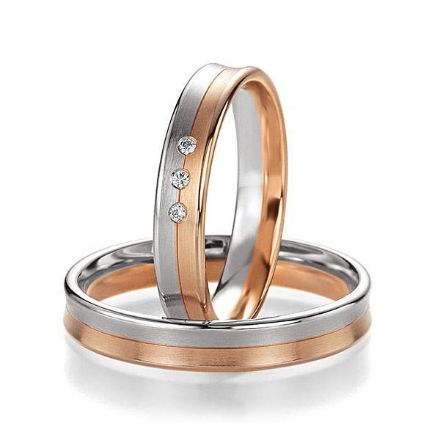 Gifteringer i hvitt & rødt gull 9 kt, 4 mm. BASIC LIGHT - 14805655 Gifteringer i hvitt & rødt gull 9 kt, 4 mm. BASIC LIGHT - 14805655