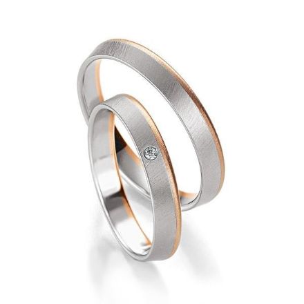 Gifteringer i hvitt & rødt gull 9 kt, 3.5 mm. BASIC LIGHT - 14805659 Gifteringer i hvitt & rødt gull 9 kt, 3.5 mm. BASIC LIGHT - 14805659