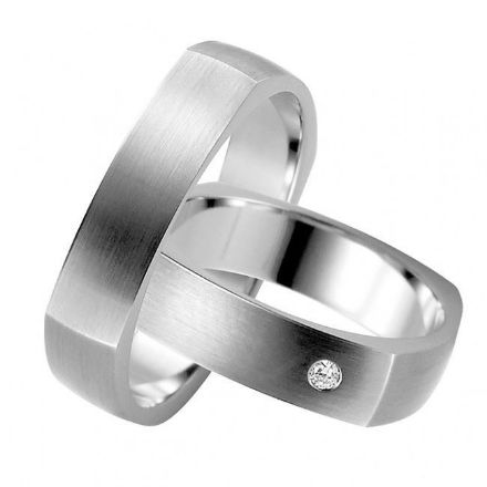 Forlovelsesringer i sølv rhodinert, 5 mm. RAUSCHMAYER-1055130 Forlovelsesringer i sølv rhodinert, 5 mm. RAUSCHMAYER-1055130