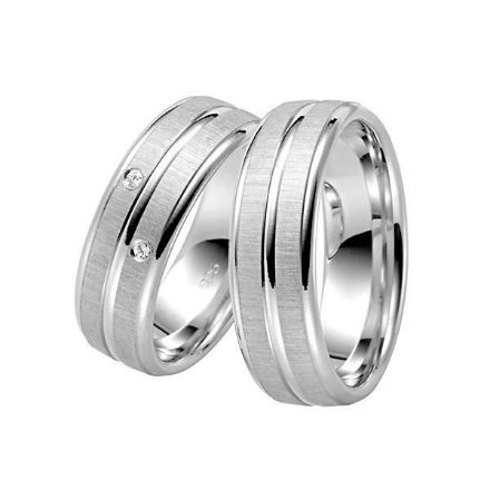 Forlovelsesringer i sølv rhodinert, 7 mm. RAUSCHMAYER -107011 Forlovelsesringer i sølv rhodinert, 7 mm. RAUSCHMAYER -107011