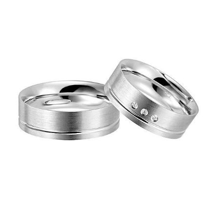 Forlovelsesringer i sølv rhodinert, 7 mm. RAUSCHMAYER -107020 Forlovelsesringer i sølv rhodinert, 7 mm. RAUSCHMAYER -107020