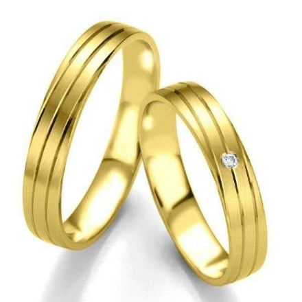 Gifteringer i gult gull 14 kt, 4 mm. Smart line - 480710399 Gifteringer i gult gull 14 kt, 4 mm. Smart line - 480710399