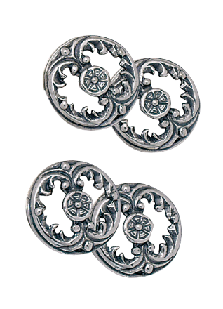 Mansjettknappar, oksidert. Nord-Trøndelag  Mansjettknappar, oksidert. Nord-Trøndelag