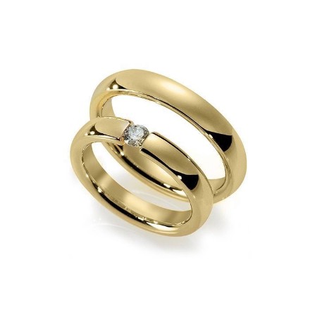 Gifteringer i gull 14 kt med diam. 0,15 ct. SCHALINS -N7040-N0740 Gifteringer i gull 14 kt med diam. 0,15 ct. SCHALINS -N7040-N0740