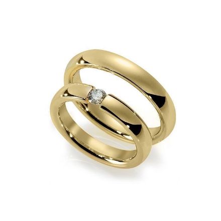 Gifteringer i gult gull 14 kt med diam. 0,15 ct. ARVEN- 608091-15 Gifteringer i gult gull 14 kt med diam. 0,15 ct. ARVEN- 608091-15