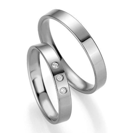 Gifteringer i hvitt gull 9 kt, 3.5 mm. PROFIL LIGHT - 480440210 Gifteringer i hvitt gull 9 kt, 3.5 mm. PROFIL LIGHT - 480440210