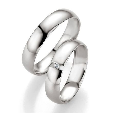 Gifteringer i hvitt gull 9 kt, 5 mm. PROFIL LIGHT - 48044090 Gifteringer i hvitt gull 9 kt, 5 mm. PROFIL LIGHT - 48044090