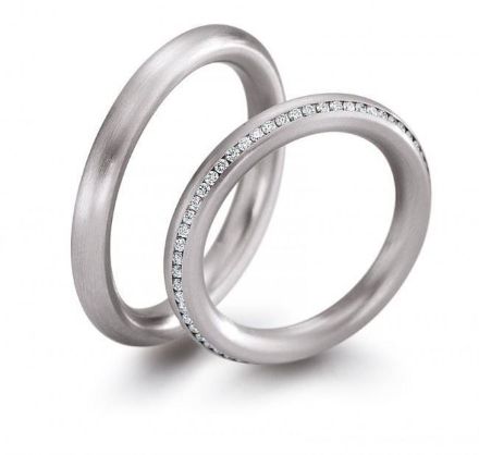 Gifteringer i hvitt gull 14 kt, 3 mm. GERSTNER - 27254 Gifteringer i hvitt gull 14 kt, 3 mm. GERSTNER - 27254