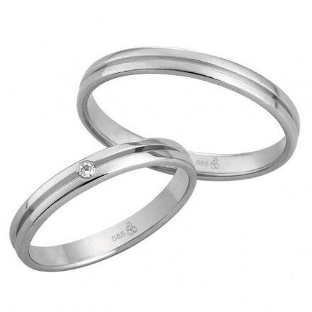 Gifteringer i hvitt gull, 3 mm. RAUSCHMAYER - 1103436030512 Gifteringer i hvitt gull, 3 mm. RAUSCHMAYER - 1103436030512