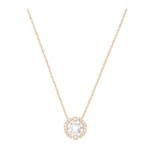 Smykke Swarovski Sparkling Dance Round Necklace, White, Rose-gold tone plated - 5272364