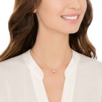 Smykke Swarovski Sparkling Dance Round Necklace, White, Rose-gold tone plated - 5272364