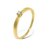 Diamantring i gult gull med 0,03 ct W-Si - COC00552h