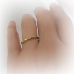 Diamantring i gult gull med 0,03 ct W-Si - COC00552h