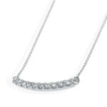 Diamantsmykke i hvitt gull -151150