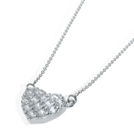 Diamantsmykke i hvitt gull -151152 Diamantsmykke i hvitt gull -151152