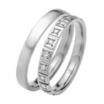 Bilde av Giftering & diamantring 0,15 ct W-Si i gult gull 9k, 3 mm -1103509