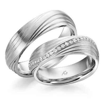 Gifteringer i hvitt gull 14 kt, 6 mm. GERSTNER -28425 Gifteringer i hvitt gull 14 kt, 6 mm. GERSTNER -28425