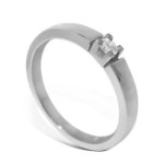 Iselin alliansering i hvitt gull med diamant - 8501007