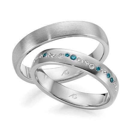 Gifteringer i hvitt gull 14 kt, 4 mm. GERSTNER -28519 Gifteringer i hvitt gull 14 kt, 4 mm. GERSTNER -28519